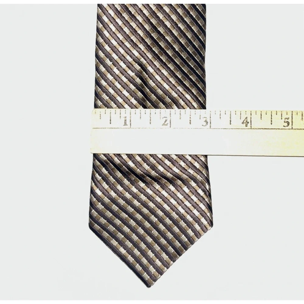 Dragon Necktie Men's OS‎ Brown Geometric Pattern Office Professional Corpcore
